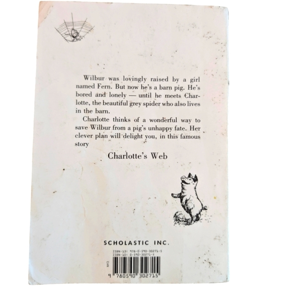 Charlotte's Web Hardcover Book For Children Age 5+. - Picture 2 of 3
